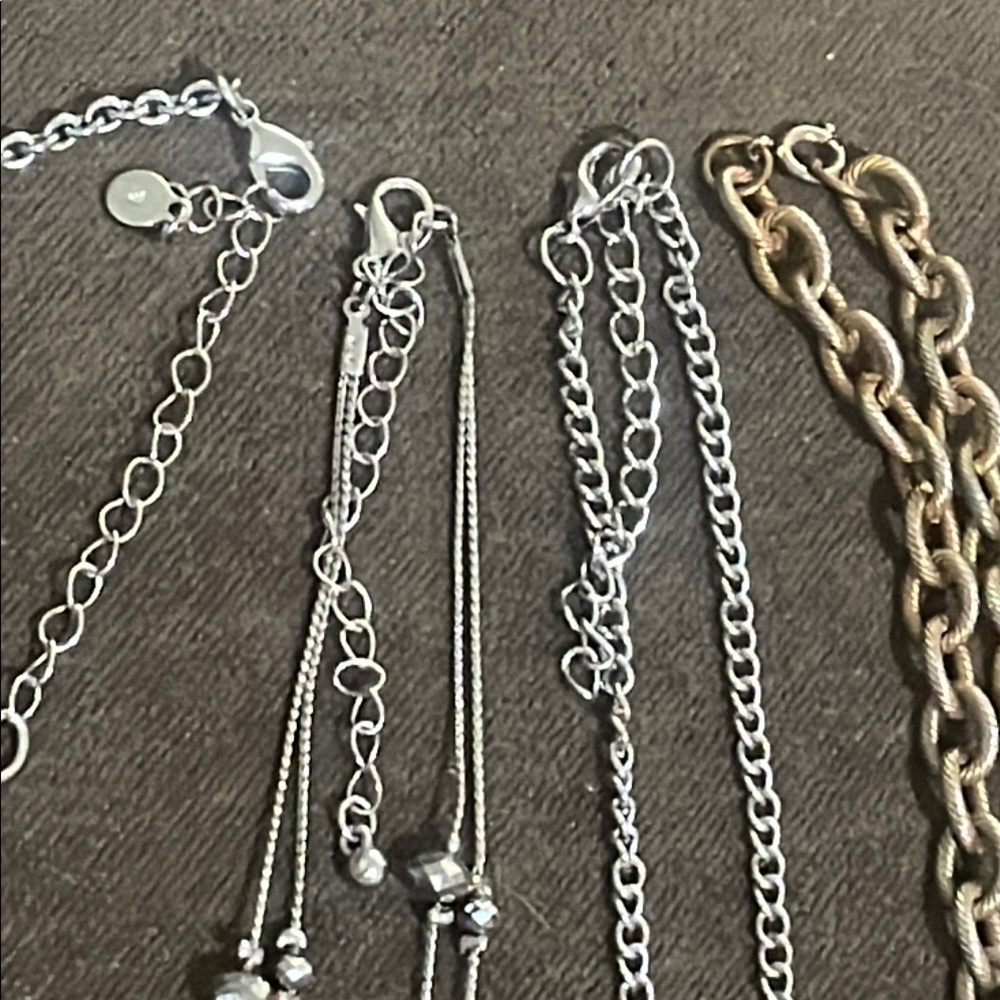 Vintage Costume Silvertone Jewelry Lot of 10 - Picture 5 of 7